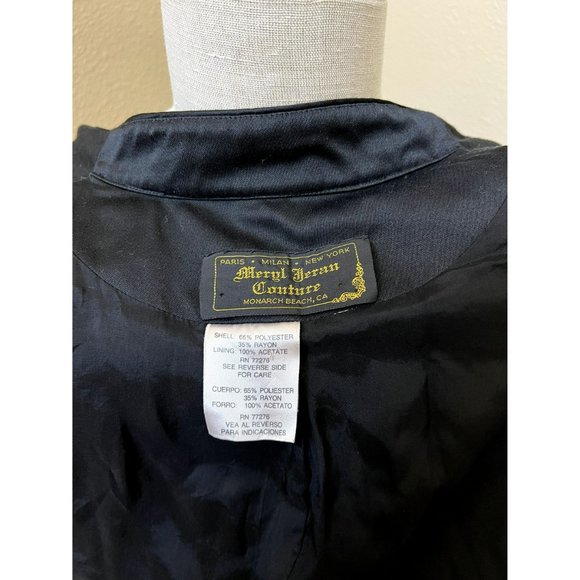 Vintage Meryl Jeran Couture Women's Jacket Beaded Fringe Embellished Size Small - Picture 6 of 6